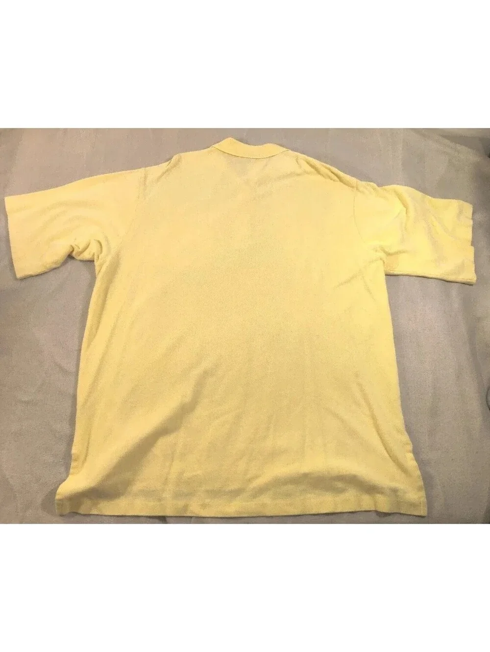 Polo Ralph Lauren Shirt Mens XXL Vintage Yellow Pastel Golf Club Crest Cotton